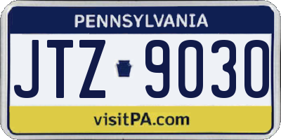 PA license plate JTZ9030