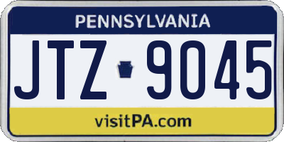 PA license plate JTZ9045