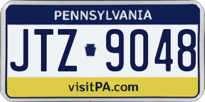 PA license plate JTZ9048