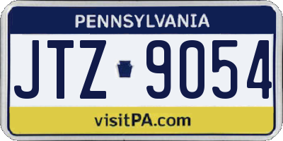 PA license plate JTZ9054