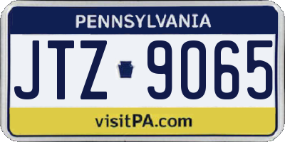 PA license plate JTZ9065