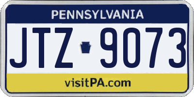 PA license plate JTZ9073