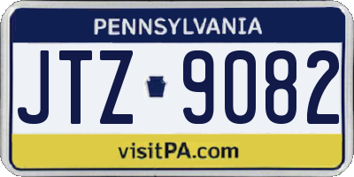 PA license plate JTZ9082