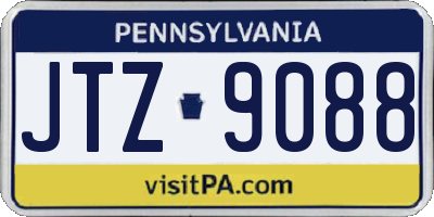 PA license plate JTZ9088