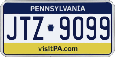 PA license plate JTZ9099