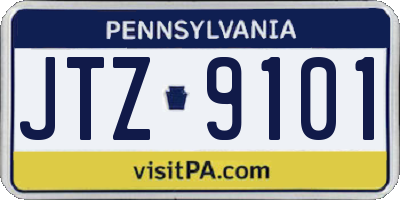 PA license plate JTZ9101