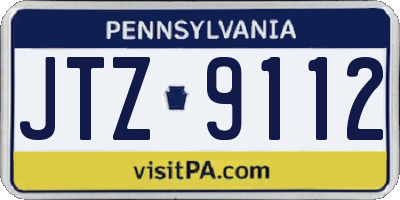 PA license plate JTZ9112