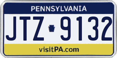 PA license plate JTZ9132