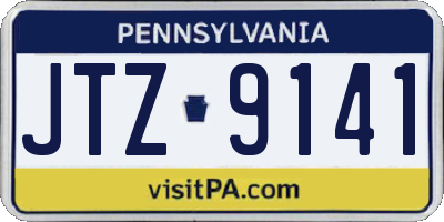 PA license plate JTZ9141
