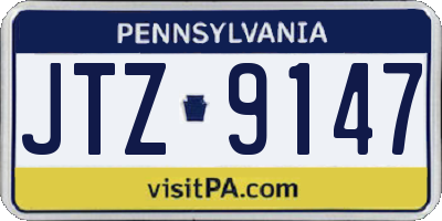 PA license plate JTZ9147