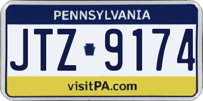 PA license plate JTZ9174