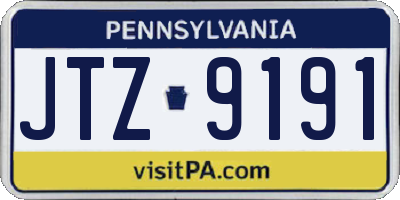 PA license plate JTZ9191