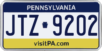 PA license plate JTZ9202