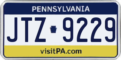 PA license plate JTZ9229