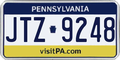 PA license plate JTZ9248