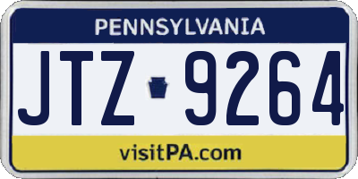 PA license plate JTZ9264