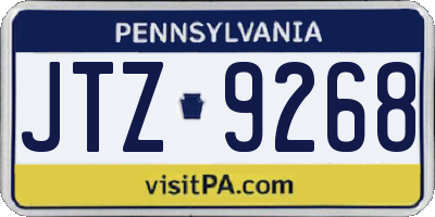 PA license plate JTZ9268