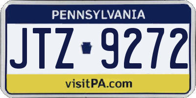 PA license plate JTZ9272