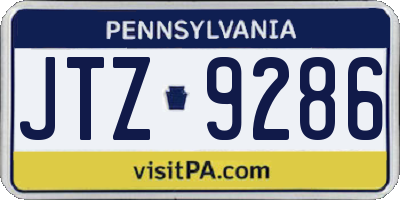 PA license plate JTZ9286