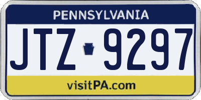 PA license plate JTZ9297