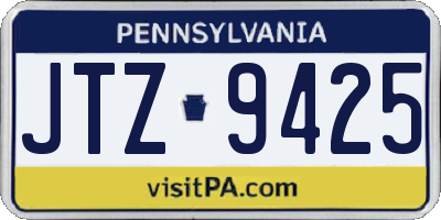PA license plate JTZ9425
