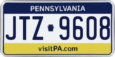 PA license plate JTZ9608
