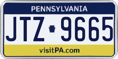 PA license plate JTZ9665