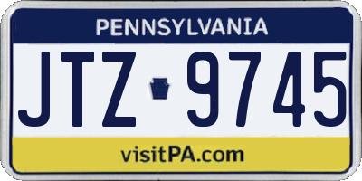 PA license plate JTZ9745