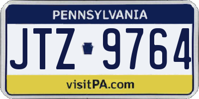 PA license plate JTZ9764