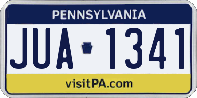 PA license plate JUA1341