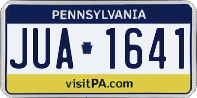 PA license plate JUA1641