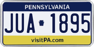 PA license plate JUA1895