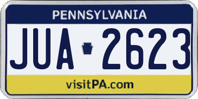 PA license plate JUA2623