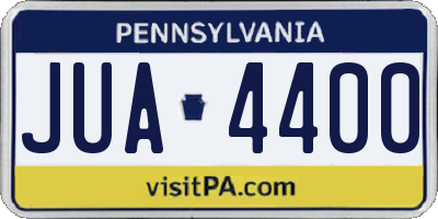PA license plate JUA4400