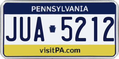 PA license plate JUA5212