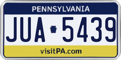 PA license plate JUA5439