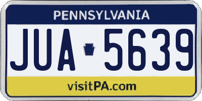 PA license plate JUA5639