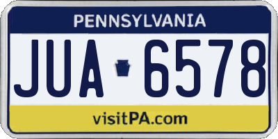 PA license plate JUA6578