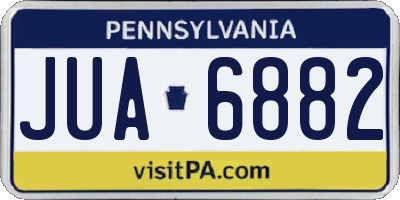 PA license plate JUA6882