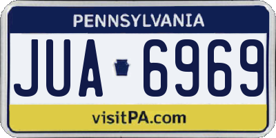 PA license plate JUA6969