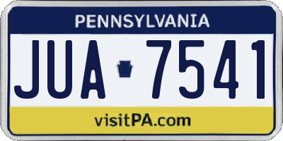PA license plate JUA7541
