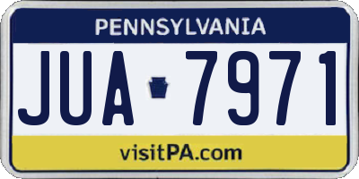 PA license plate JUA7971