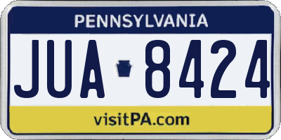 PA license plate JUA8424