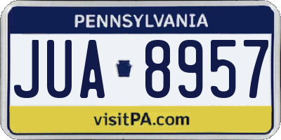 PA license plate JUA8957