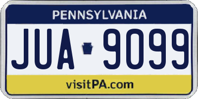 PA license plate JUA9099