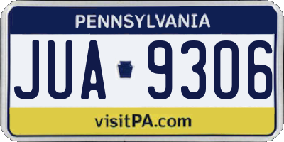 PA license plate JUA9306