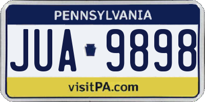 PA license plate JUA9898