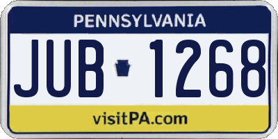 PA license plate JUB1268
