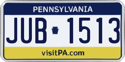PA license plate JUB1513