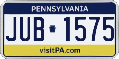 PA license plate JUB1575